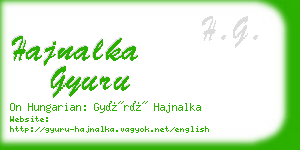 hajnalka gyuru business card